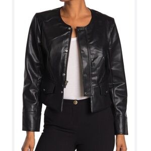 NWT Diane Von Furstenberg pleather jacket. Size 14